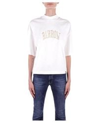 Barrow - Logo-Embroidered Cropped T-Shirt - Lyst