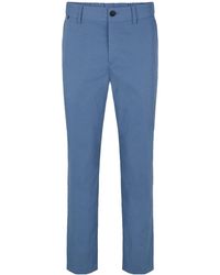BOSS - Dustyblue Flatfront Chino Trousers - Lyst