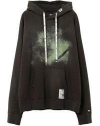 Maison Mihara Yasuhiro - Smiely Face-Print Distressed Hoodie - Lyst