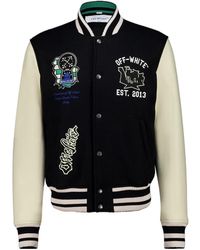 Off-White c/o Virgil Abloh - Panthers Varsity Jacket - Lyst