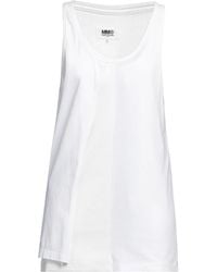 MM6 by Maison Margiela - Solid-Colored Sleeveless T-Shirt - Lyst