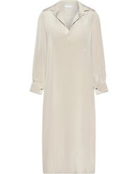 Max Mara - Silk Crepe De Chine Polo Dress - Lyst