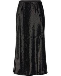 Polo Ralph Lauren - Lamé Midi Skirt - Lyst