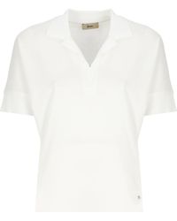 Herno - V-Neck Fine-Knit T-Shirt - Lyst