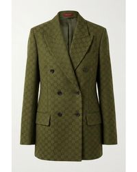 Gucci - Double Breasted Button-Up Blazer - Lyst