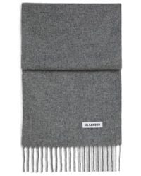 Jil Sander - Slim Wool Scarf - Lyst