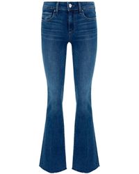 PAIGE - Bootcut Cotton-Blend Jeans - Lyst