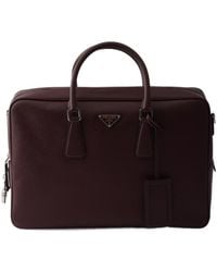 Prada - Saffiano Leather Work Bag - Lyst