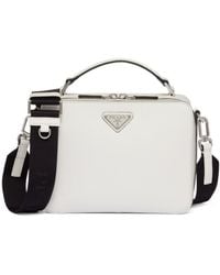 Prada - Brique Medium Saffiano Leather Bag - Lyst