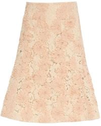 N°21 - Floral Lace Midi Skirt - Lyst