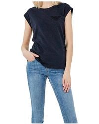 Emporio Armani - Round Collar Logo T-Shirt - Lyst