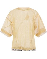 Undercover - Layered-Effect Semi-Sheer T-Shirt - Lyst