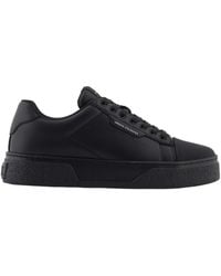 ARMANI EXCHANGE - Round Toe Low Top Sneakers - Lyst
