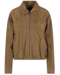 Arma - Long-Sleeved Zip-Up Leather Jacket - Lyst