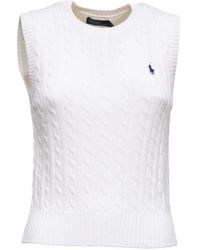 Polo Ralph Lauren - Crewneck Sleeveless Jumper - Lyst