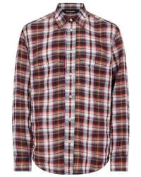 DSquared² - Checked Linen Shirt - Lyst
