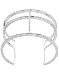 Apm Monaco - Classic Sterling Crystal Diamond Open Bracelet - Lyst