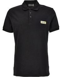 Versace Jeans Couture - Couture Logo Plaque Short-Sleeved Polo Shirt - Lyst