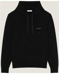 Givenchy - Paris Signature Embroidered Drawstring Hoodie - Lyst