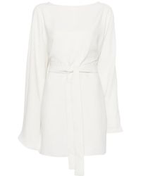 P.A.R.O.S.H. - Belted-Waist Mini Dress - Lyst