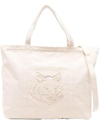 Maison Kitsuné - Large Double-Handle Shoulder Bag - Lyst