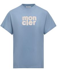 Moncler - Teddy Logo Cotton T-Shirt - Lyst