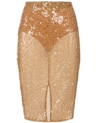 Elisabetta Franchi - Sequin-Embellished Midi Skirt - Lyst