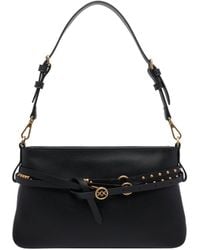 Pinko - Strap Detailed Shoulder Bag - Lyst