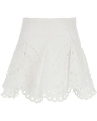 Charo Ruiz - Ibiza Ibiza Sail Broderie Mini Skirt - Lyst