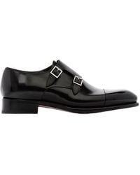 Santoni - Buckle Detailed Slip-On Monk Shoes - Lyst