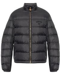 Versace - Puffer Jacket With Stand-Up Collar - Lyst