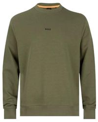 BOSS - Boss Logo Detailed Regular-Fit Sweatshirt - Lyst