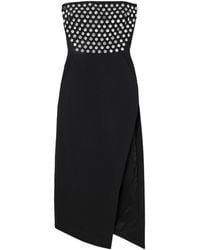 David Koma - Strapless Midi Dress With Embellishments - Lyst