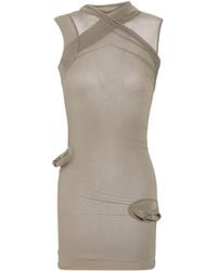 Rick Owens - Mesh Sleeveless Mini Dress - Lyst
