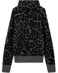 Stella McCartney - Leopard Jacquard Turtleneck Jumper - Lyst