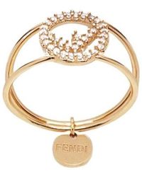 Fendi - F Is Embellished Ring - Lyst