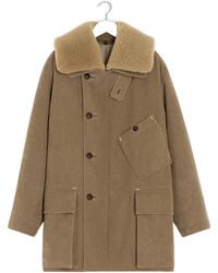 Lemaire - Shearling-Collar Parka - Lyst