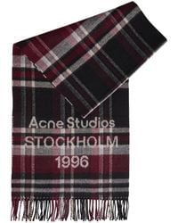 Acne Studios - Logo-Intarsia Checked Wool-Blend Scarf - Lyst
