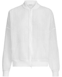 Brunello Cucinelli - Cotton Broderie Anglaise Bomber Jacket - Lyst