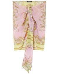 Versace - Mini Skirt With All-Over Print - Lyst