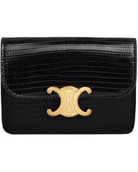 Celine - Card Holder With Flap Triomphe - Lyst