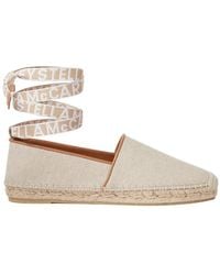 Stella McCartney - Logo-Lettering Flat Espadrilles - Lyst