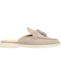 SCAROSSO - Lucrezia Suede Tassel Mules - Lyst