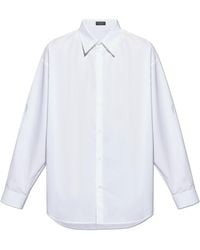 Balenciaga - Logo Embroidered Long-Sleeved Shirt - Lyst