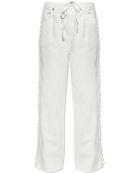 Rag & Bone - Scallop Trim Wide-Leg Jeans - Lyst