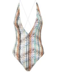 Missoni - Lurex Striped One-Piece Swimsuit - Lyst