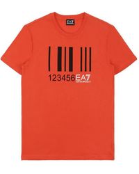 EA7 - Logo T-Shirt With Round Neck - Lyst