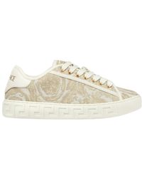 Versace - Barocco Greca Lace-Up Sneakers - Lyst