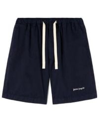 Palm Angels - Logo-Embroidered Drawstring Bermuda Shorts - Lyst