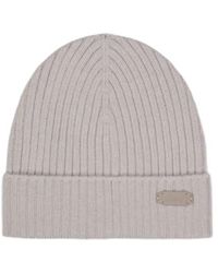 Brioni - Ribbed-Knit Logo-Patch Cashmere Beanie - Lyst